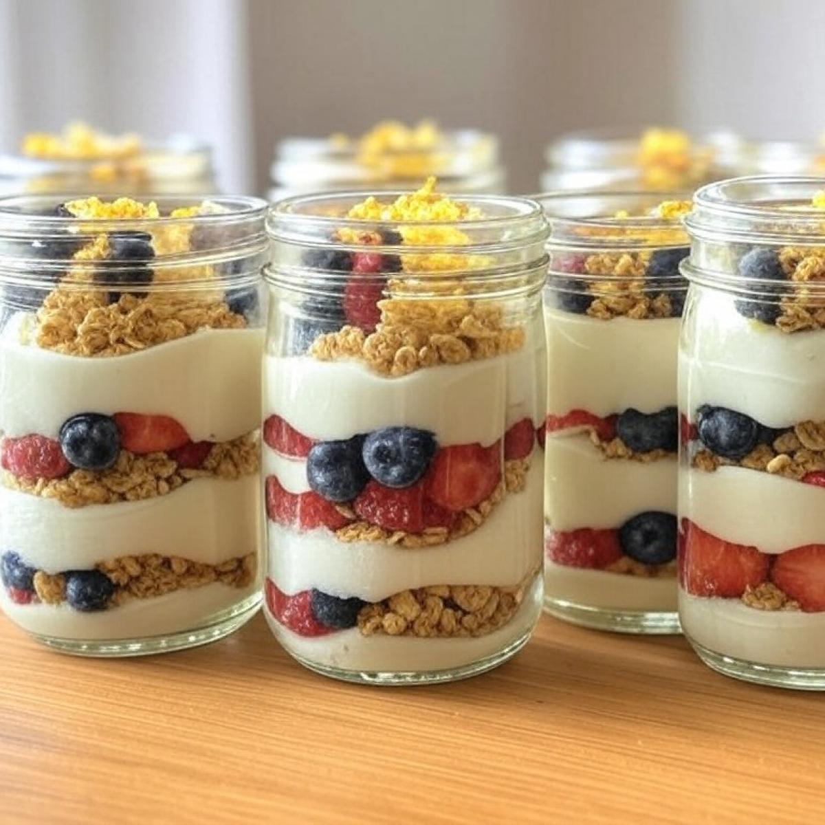Recette de Parfait au Yaourt et Citron Faible en Calories